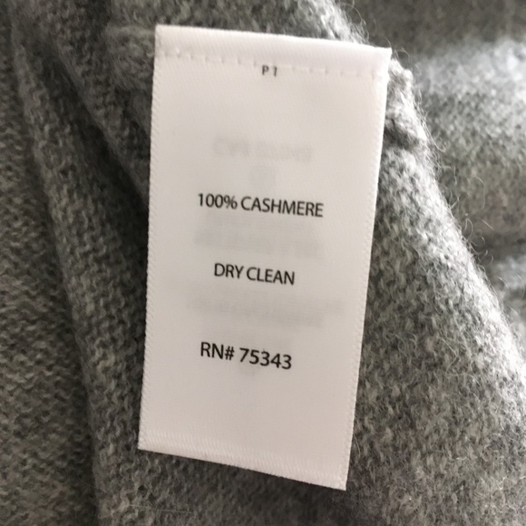 CLEMENTS RIBEIRO POP 100% Cashmere Grey + Fuchsia Stripe Crew Sweater L - Picture 5 of 5